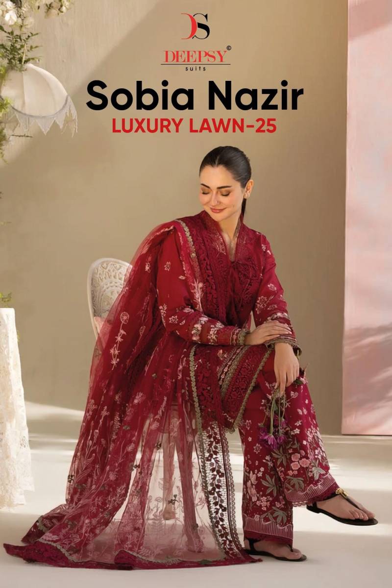 Deepsy Sobia Nazir Lawn 25 Embroidery Pakistani Salwar Kameez Collection
