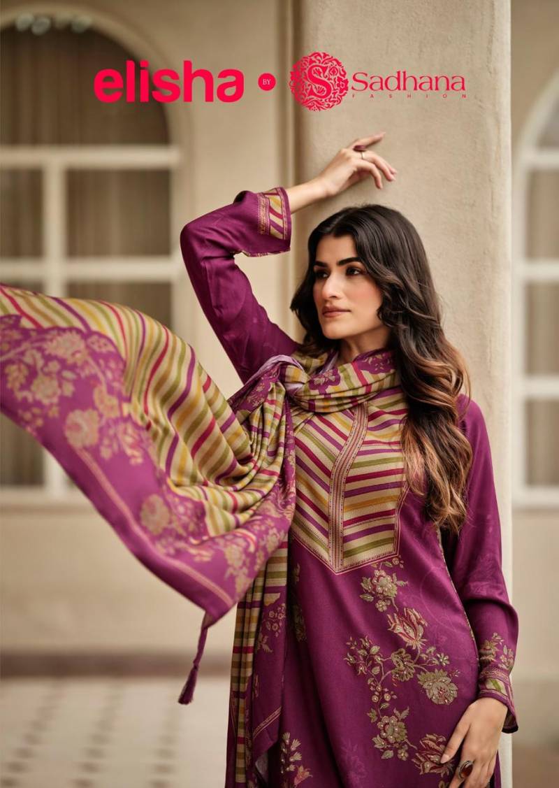 Sadhana Elisha Viscose Digital Printed Pashmina Salwar Suits Collection