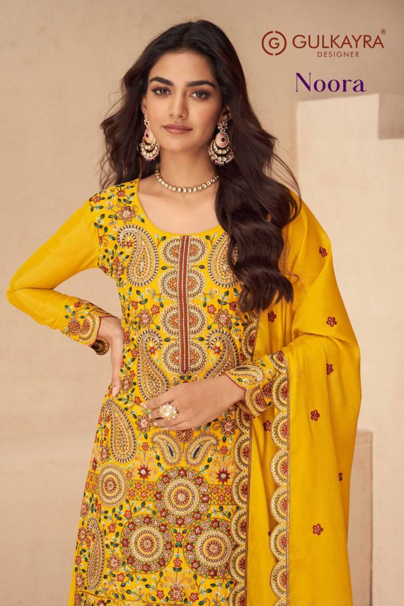 Gulkayra Noora Chinon Embroidery Work Salwar Kameez Collection