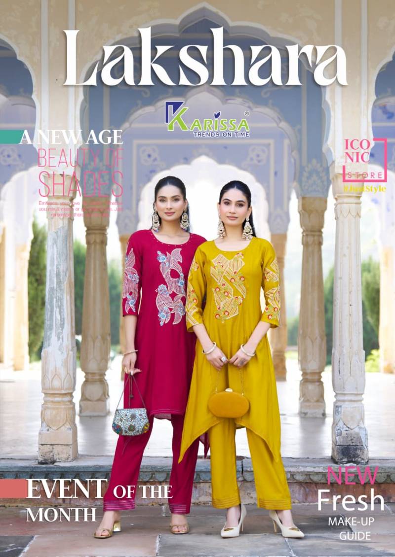 Karissa Lakshara Soft Viscose Designer Kurti With Bottom Collection