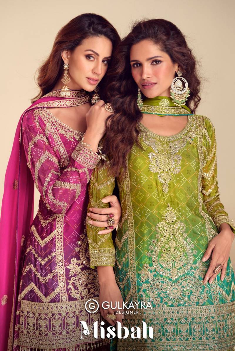 Gulkayra Misbah Chinon Embroidery Work Designer Salwar Suits Collection