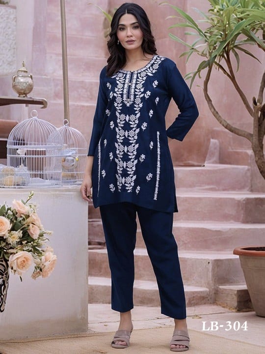 Falak Vol 02 Embroidery Kurti With Bottom Collection