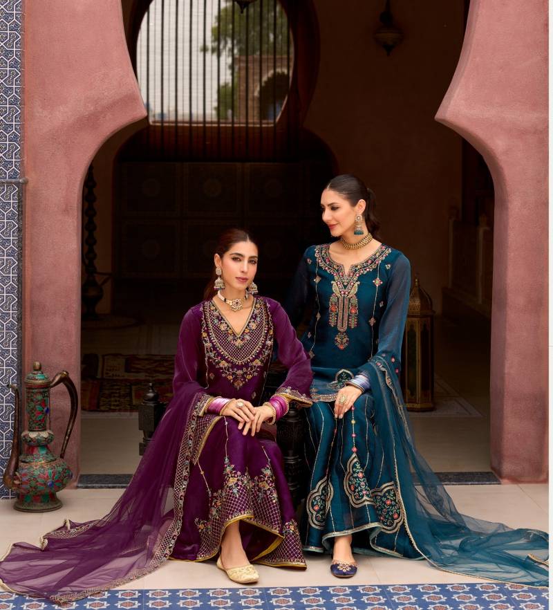 Lily And Lali Andorra Designer Kurti Pant And Dupatta Collection