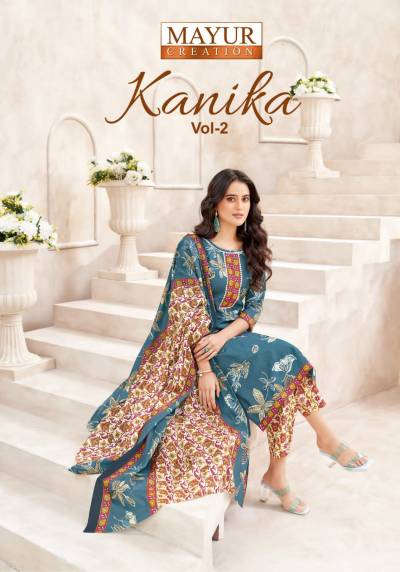 Mayur Kanika Vol 2 Cotton Kurti Pant With Dupatta Collection