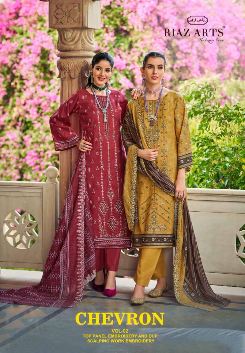 Riaz Arts Chevron Vol 2 Designer Dress Material Collection