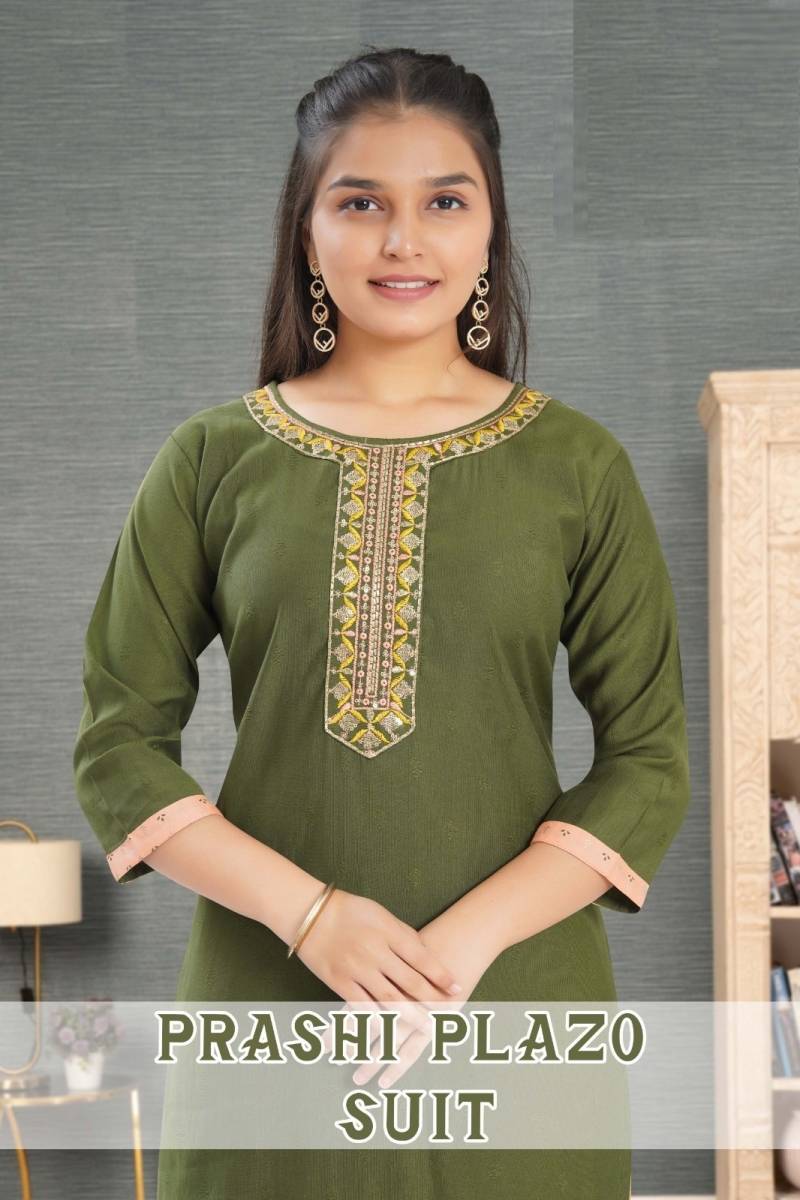 Prashi Plazo Suit Designer Readymade Kids Wear Girls Dress Collection