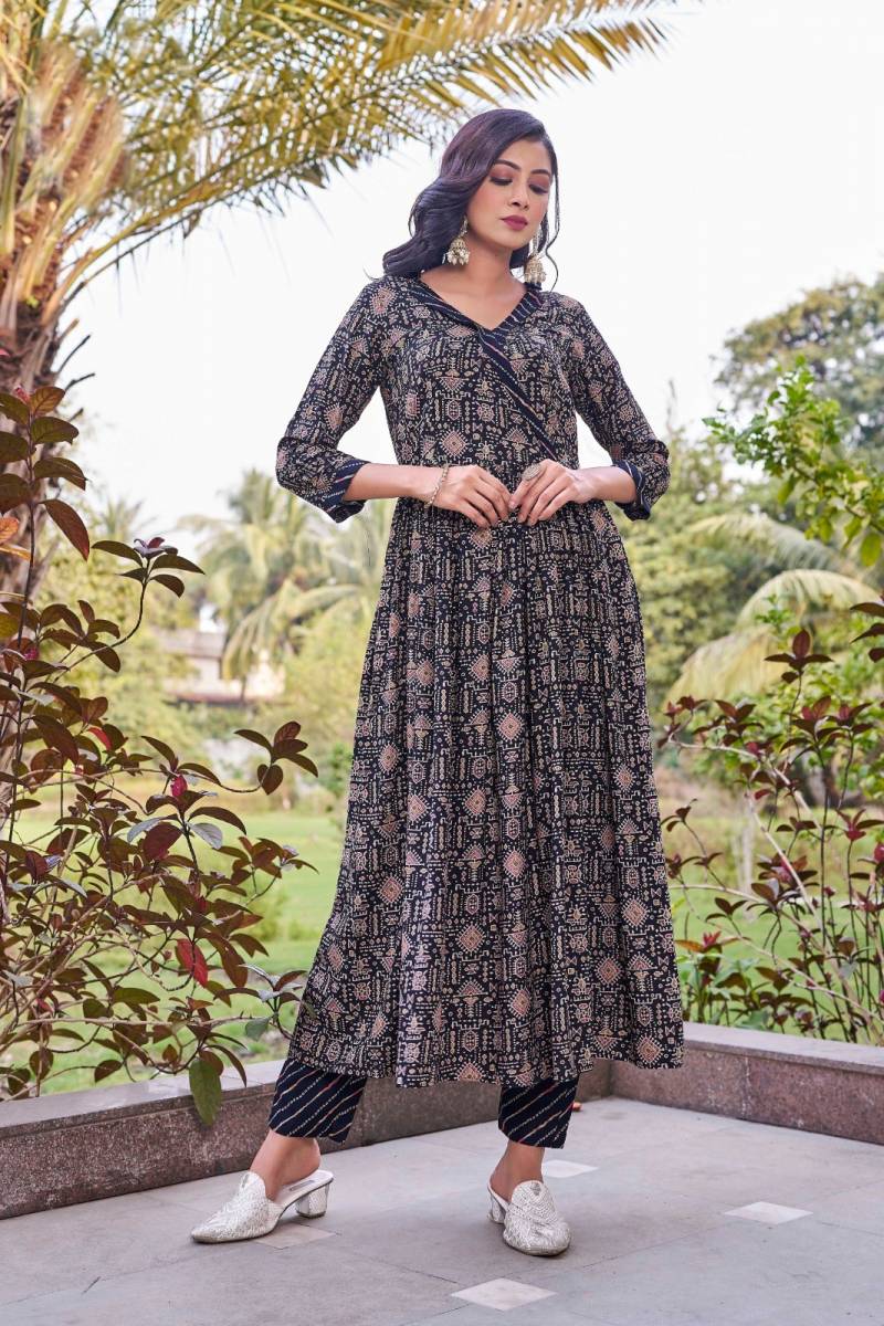 Ctz Laksmipushp Anarkali Long Kurti With Bottom Collection