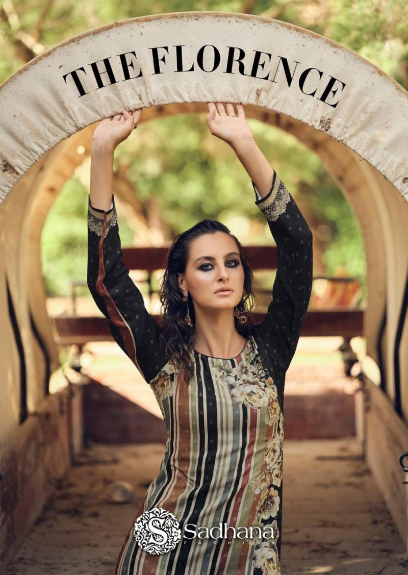 Sadhana The Florence Printed Pashmina Dress Material Collection