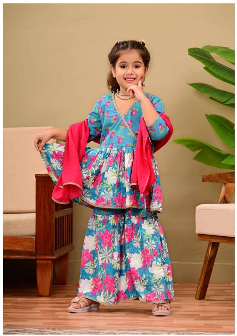 Naisha Kids 10 Kids Wear Girls Kurta Sharara And Dupatta Collection