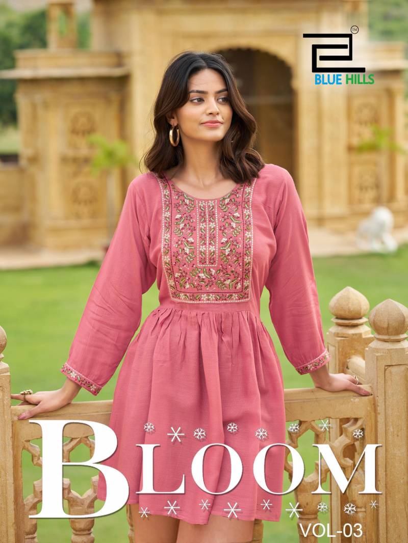 Blue Hills Bloom Vol 3 Festive Wear Trendy Short Kurti Collection