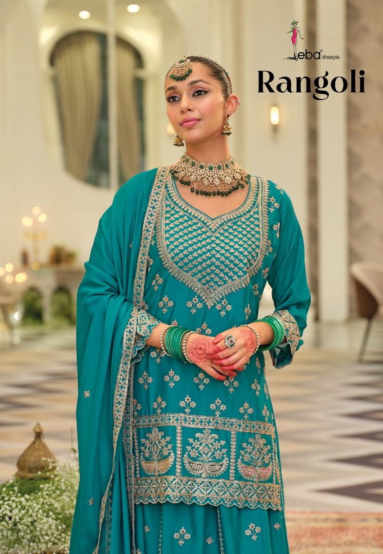 Eba Rangoli Chinon Wedding Wear Designer Salwar Kameez Suits Collection
