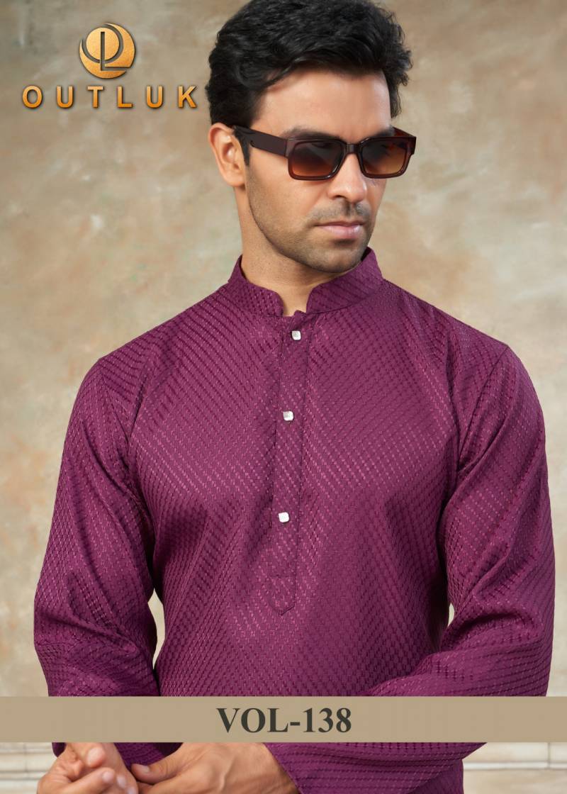 Outluk Vol 138 Soft Cotton Mens Kurta And Pajama Collection