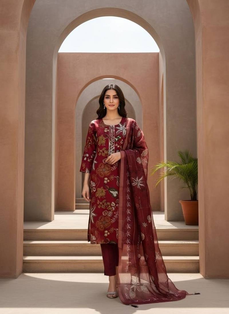 Naisha K 354 Vol 4 Vetican Kurti Bottom And Dupatta Collection