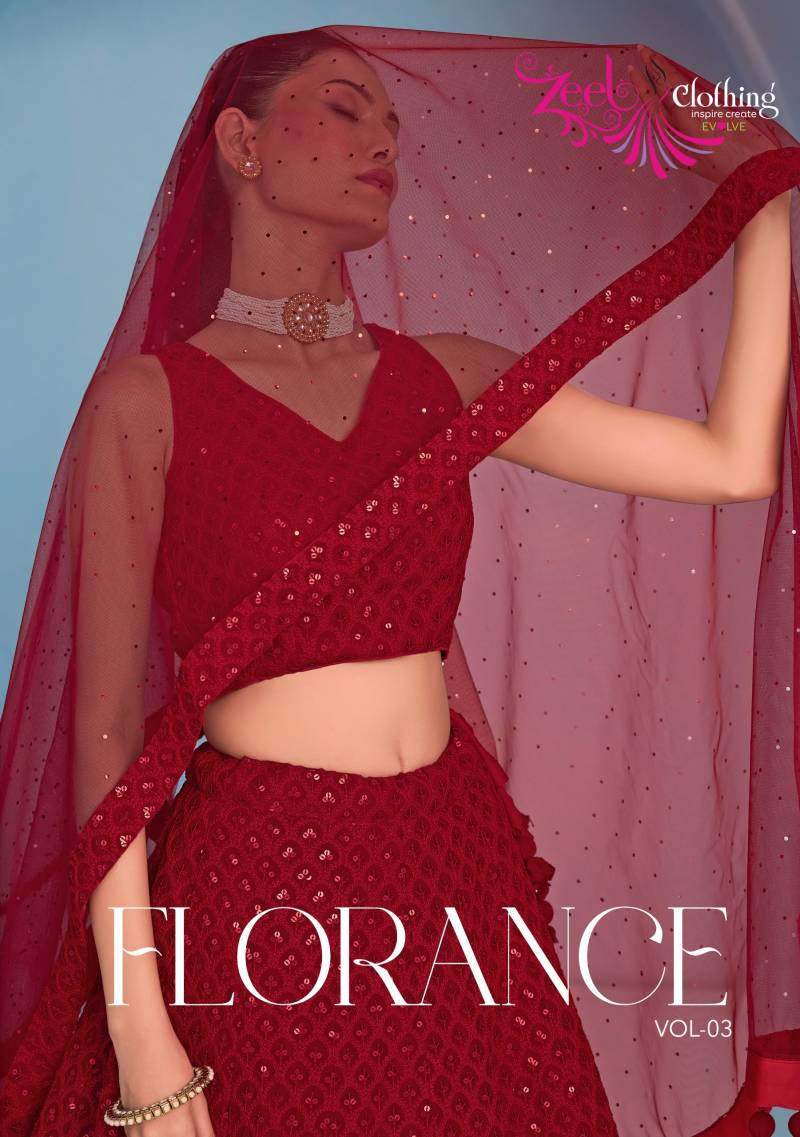 Zeel Florance Vol 3 Embroidery Sequin Designer Lehenga Choli Collection