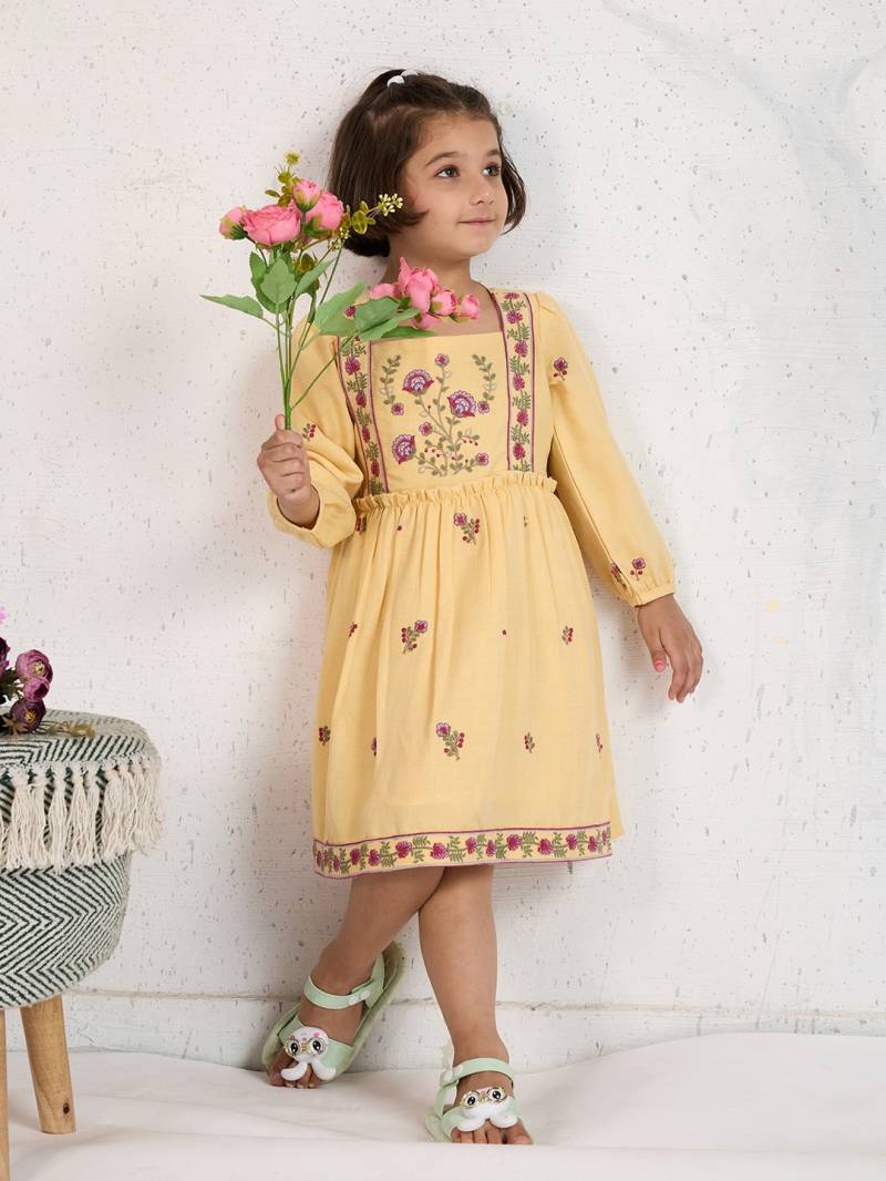 T 5094 A And B Linen Cotton Stylish Ladies Kids Girls Collection
