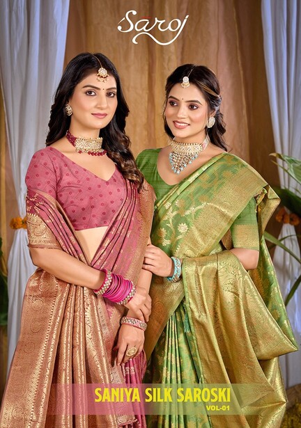 Saroj Saniya Silk Saroski Vol 1 Saroski Rich Pallu Traditional Saree Collection