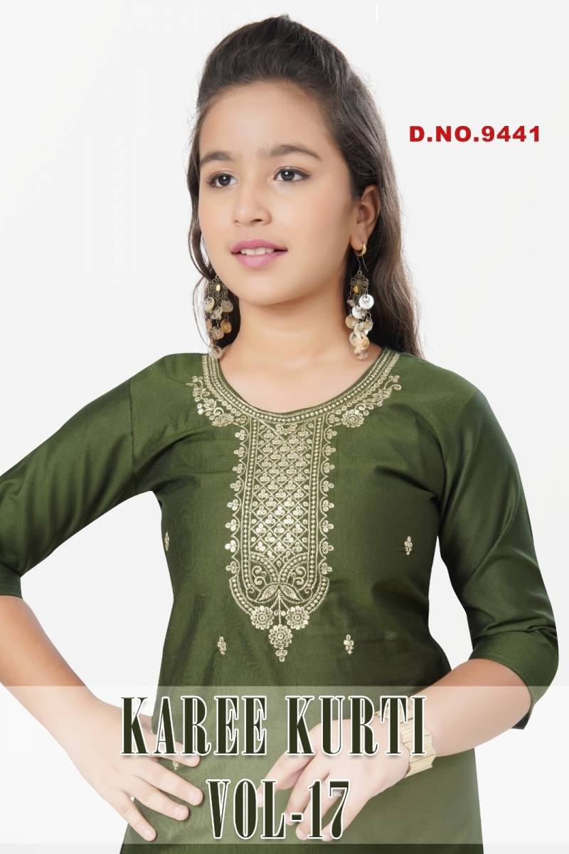 Karee Kurti Vol 17 Gadwal Silk Kids Wear Kurti Collection