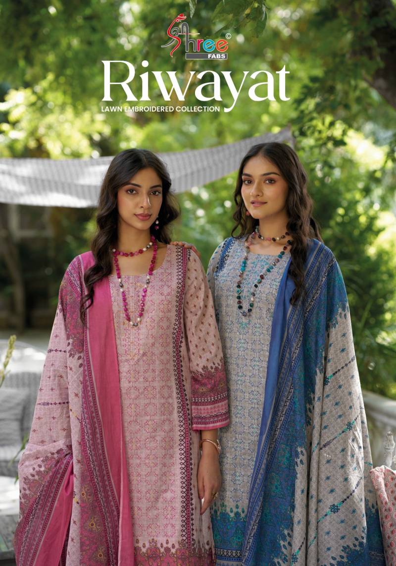 Shree Riwayat Lawn Cotton Pakistani Salwar Suits Collection