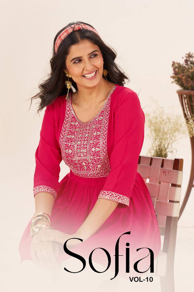 Blue Hills Sofia Vol 1001 Casual Wear Short Ladies Top Collection