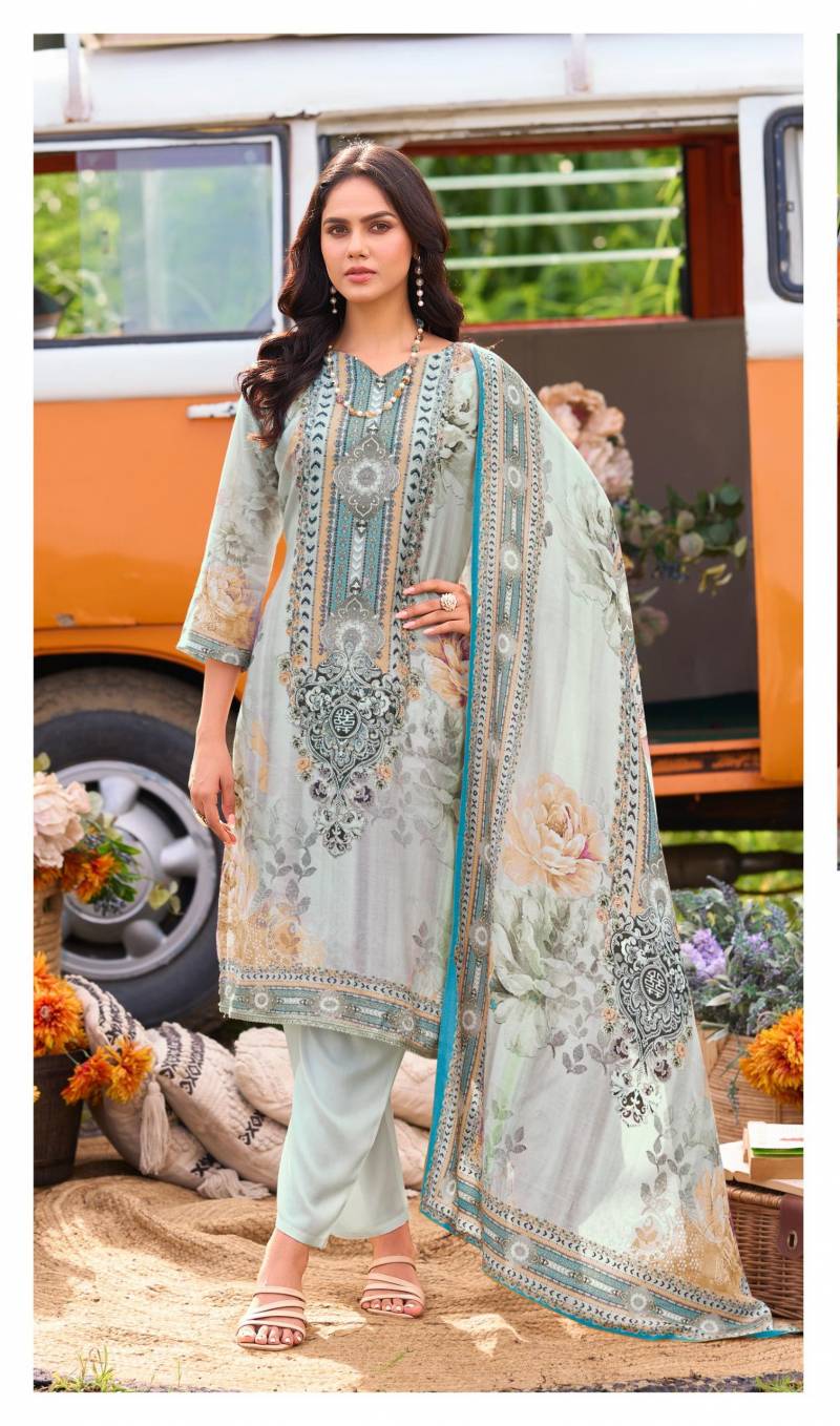 Deepsy M 1038 A To C Viscose Muslin Printed Pakistani Suits Collection