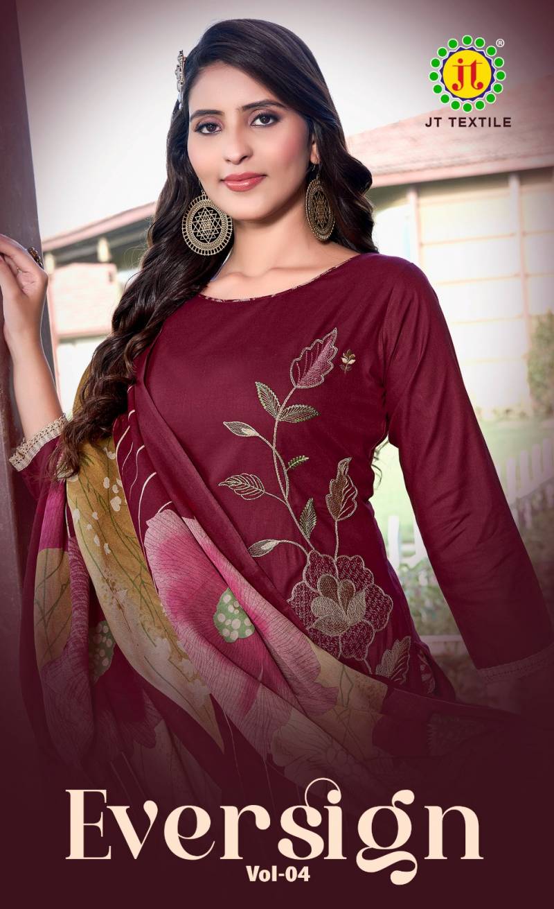 Jt Eversign Vol 4 Coding Work Designer Dress Material Collection