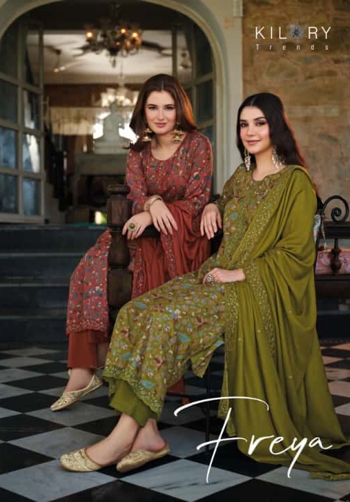 Kilory Freya Viscose Pashmina Printed Designer Salwar Suits Collection
