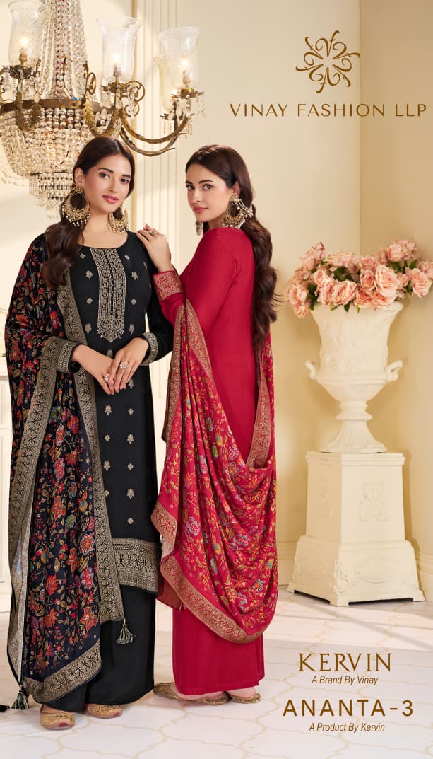 Vinay Kervin Ananta Vol 3 Pashmina Jacquard Salwar Kameez Collection