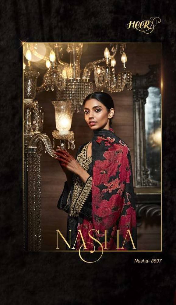 Kimora Heer Nasha Nx Velvet Pashmina Designer Dress Material Collection