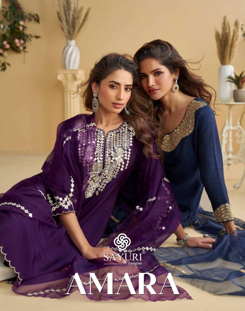 Sayuri Amara Silk Embroidered Designer Salwar Suits Collection