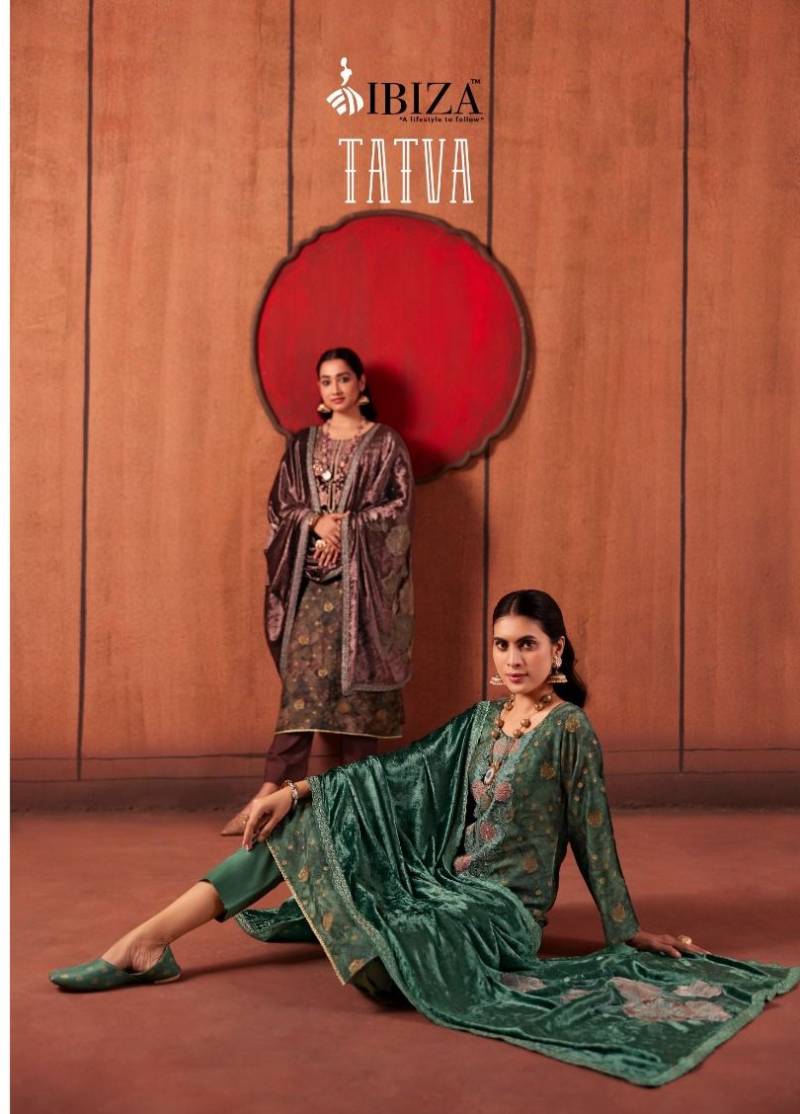Ibiza Tatva Silk Jacquard Designer Salwar Suits Collection