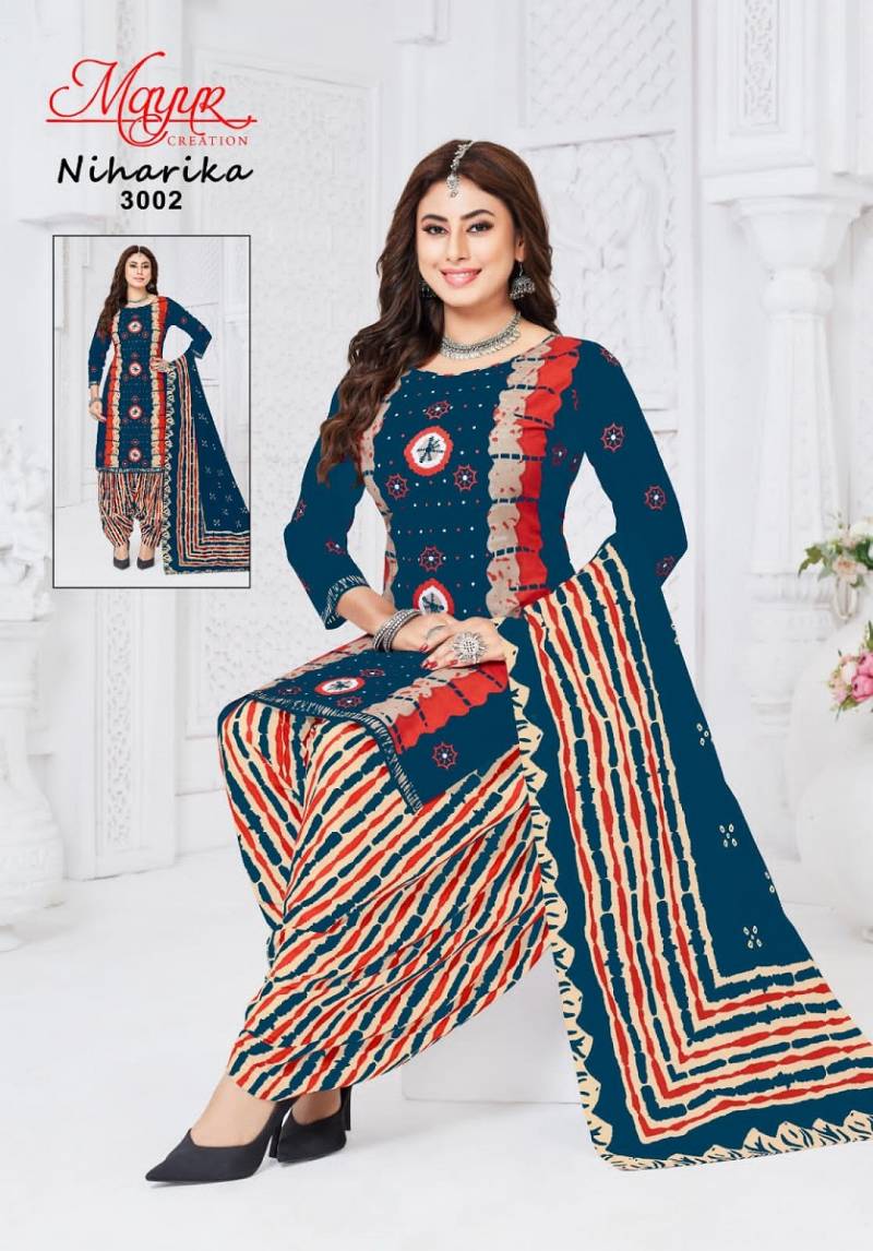 Mayur Niharika Vol 3 Pure Cotton Bandhani Dress Material Collection