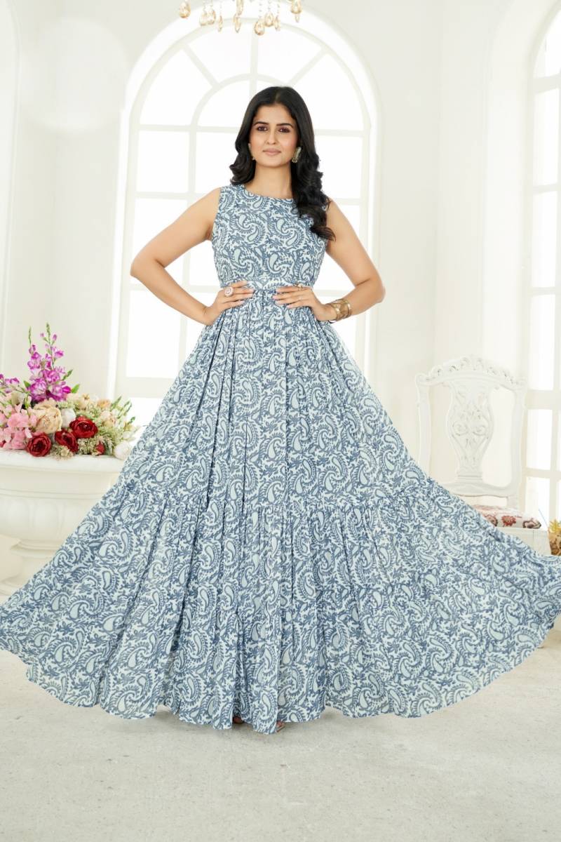 Ctz Padmamalini Georgette Fancy Printed Long Gown Collection