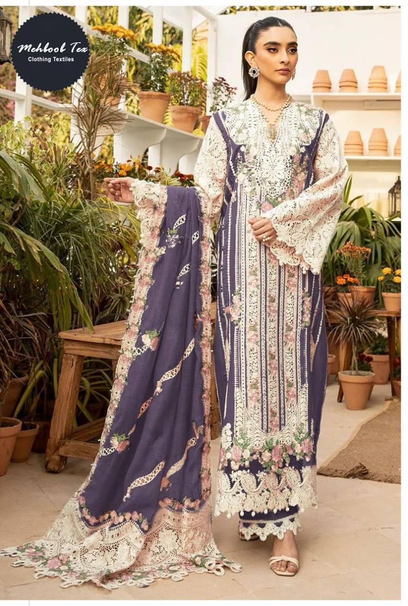 Mehboob Tex 1772 A To C Embroidery Work Pakistani Suits Collection