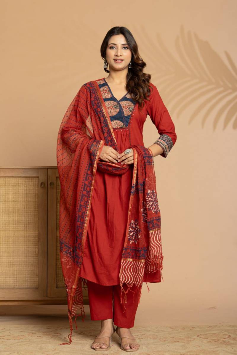 Naisha K 408 Casual Wear Kurti Pant And Dupatta Collection