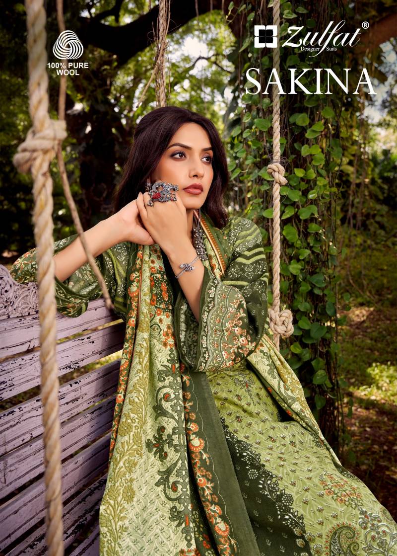 Zulfat Sakina Woollen Pashmina Designer Dress Material Collection