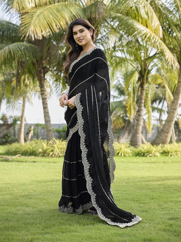 Mahek 196 Fandy Silk Embroidered Designer Saree Collection