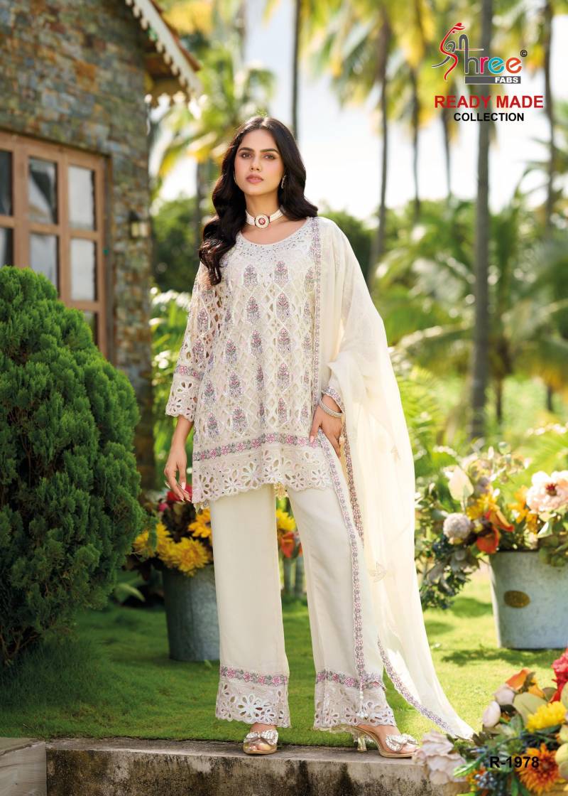 Shree R 1978 Khatli Work Pakistani Readymade Salwar Suit Collection