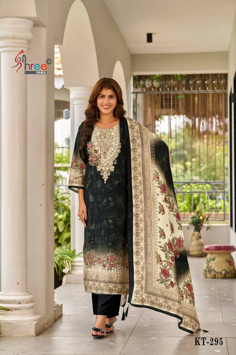 Shree Kt 295 Viscose Maslin Printed Designer Salwar Kameez Collection