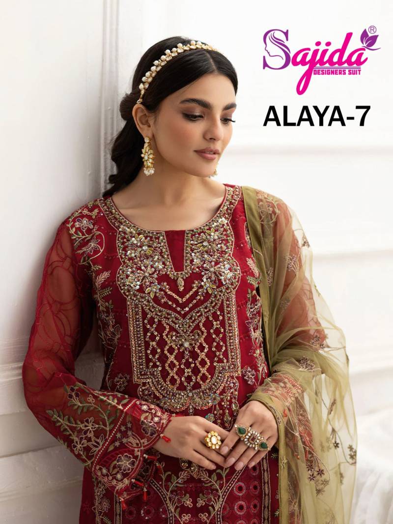 Sajida Anaya Vol 7 Embroidered Pakistani Salwar Suits Collection
