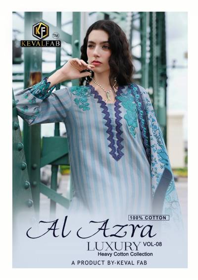 Keval Al Azara Vol 8 Pure Cotton Karachi Dress Material Collection