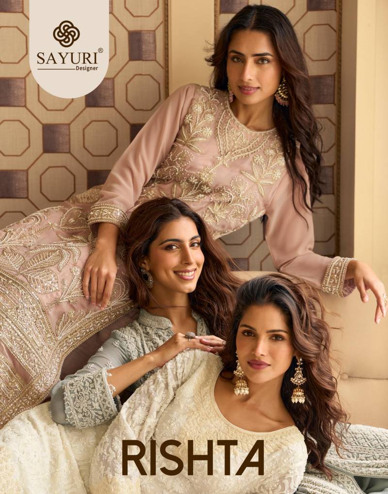 Sayuri Rishta Designer Embroidered Work Top Plazzo And Dupatta Collection