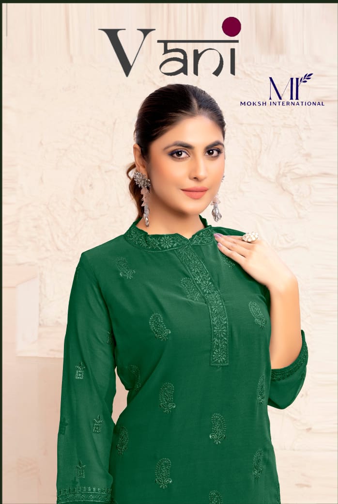 Moksh Vani Vol 1 Embroidered Kurti And Pant Collection