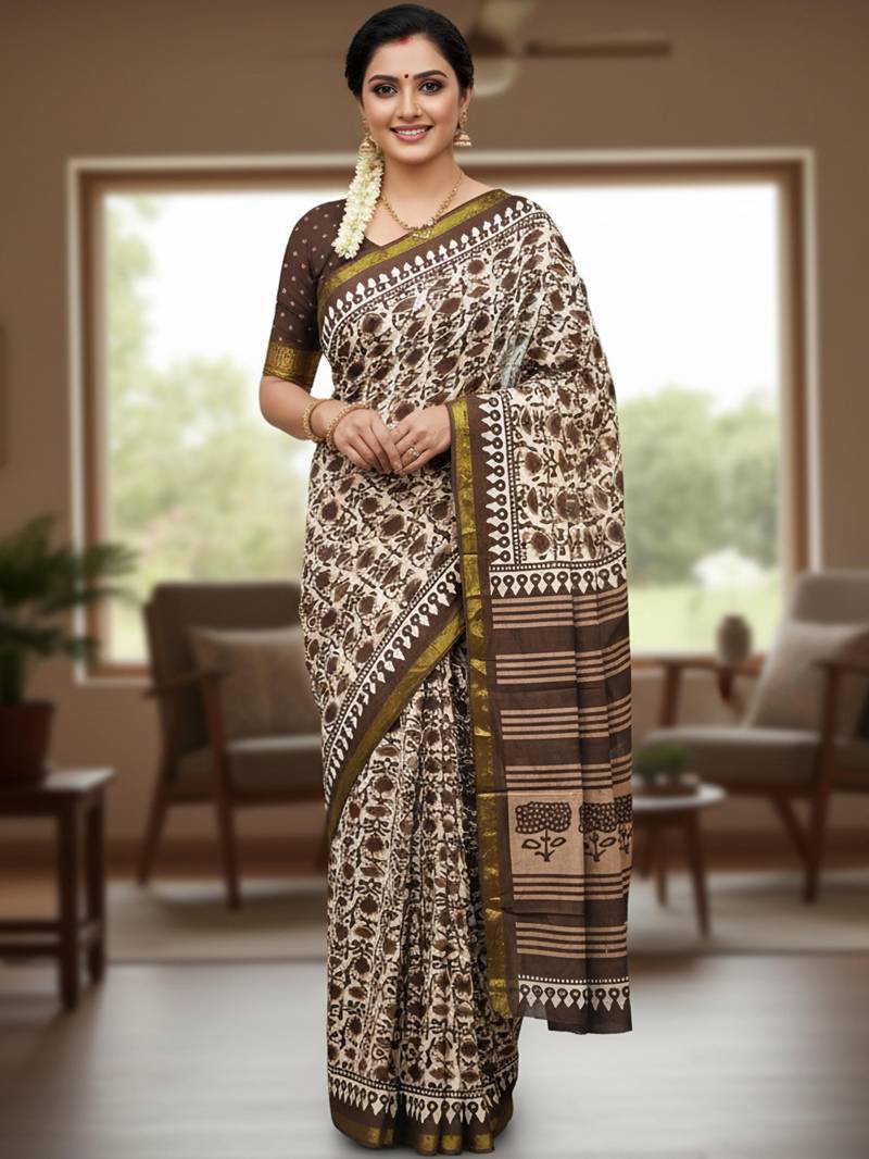 Df Jasud S Modal Cotton Printed Saree Collection