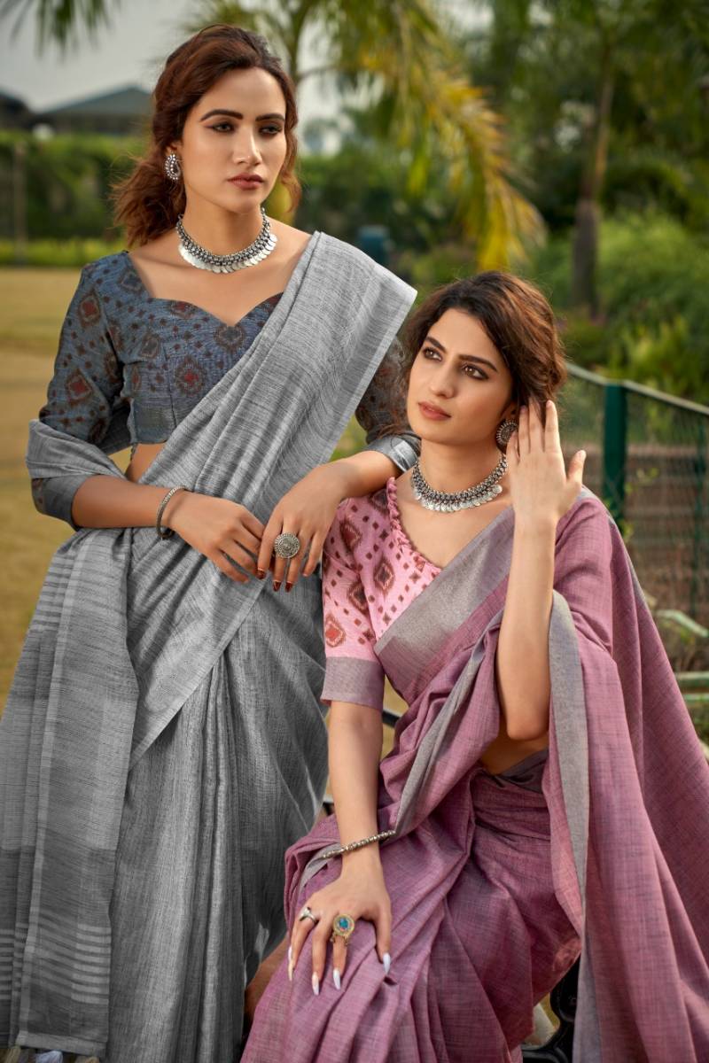 Rajpath Abhirupi Linen Khadi Designer Casual Wear Saree Collection