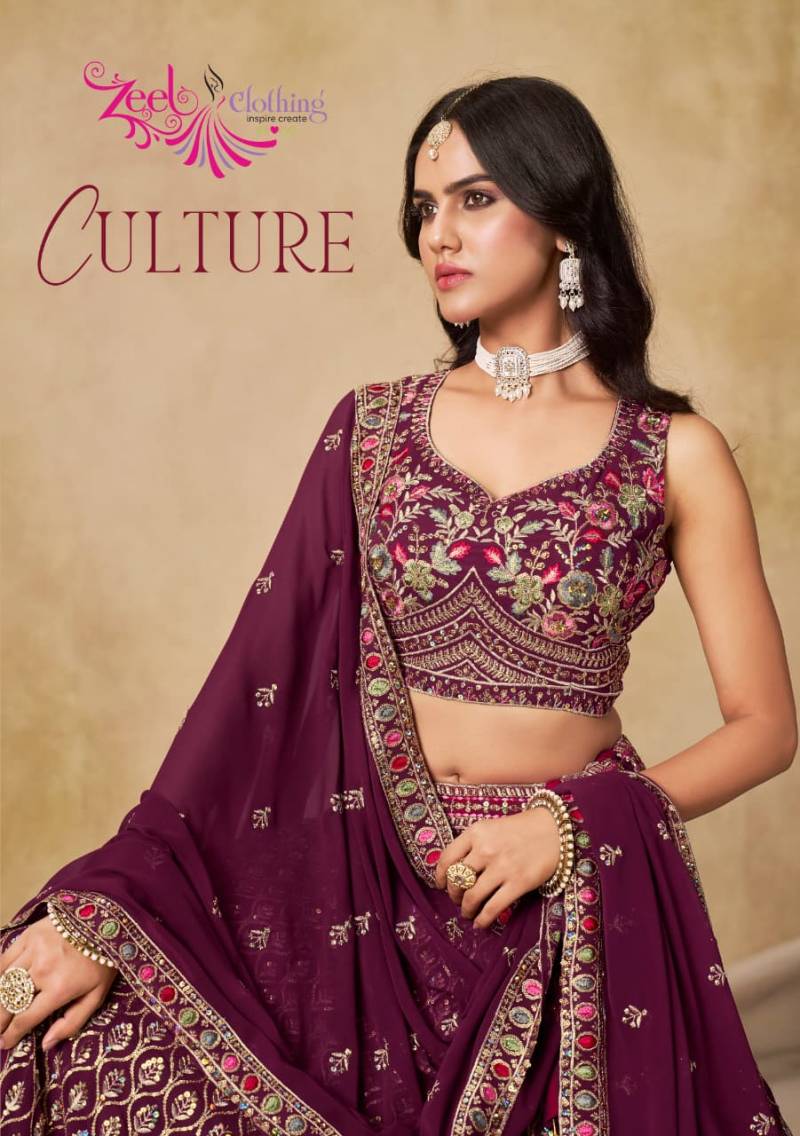 Zeel Culture Georgette Embroidery Work Lehenga Choli Collection