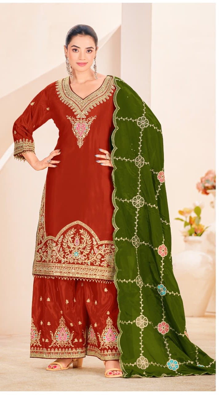 Khas 4476 A To C Silk With Pakistani Readymade Suits Collection