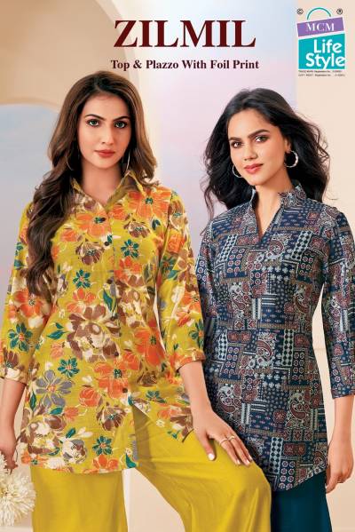 Mcm Zilmil Vol 1 Festive Wear Printed Kurti With Plazo Set Collection