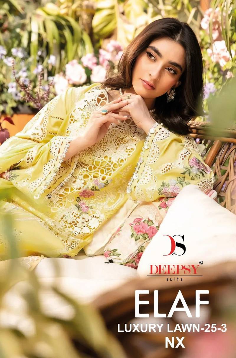 Deepsy Elaf Luxury Lawn 25 Vol 3 Nx Cotton Pakistani Salwar Suits Collection