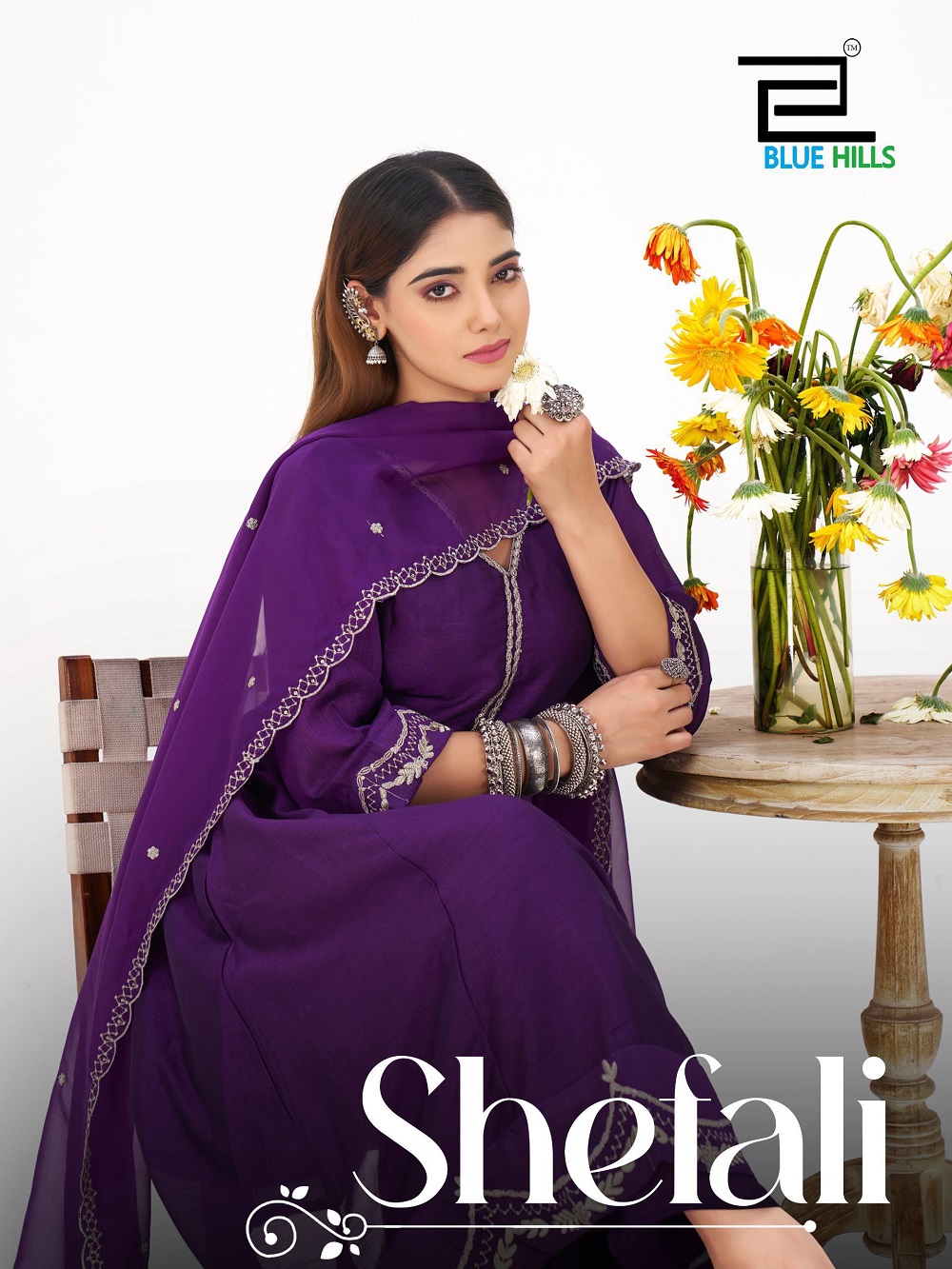 Blue Hills Shefali Silk Festive Wear Kurti Bottom With Dupatta Collection