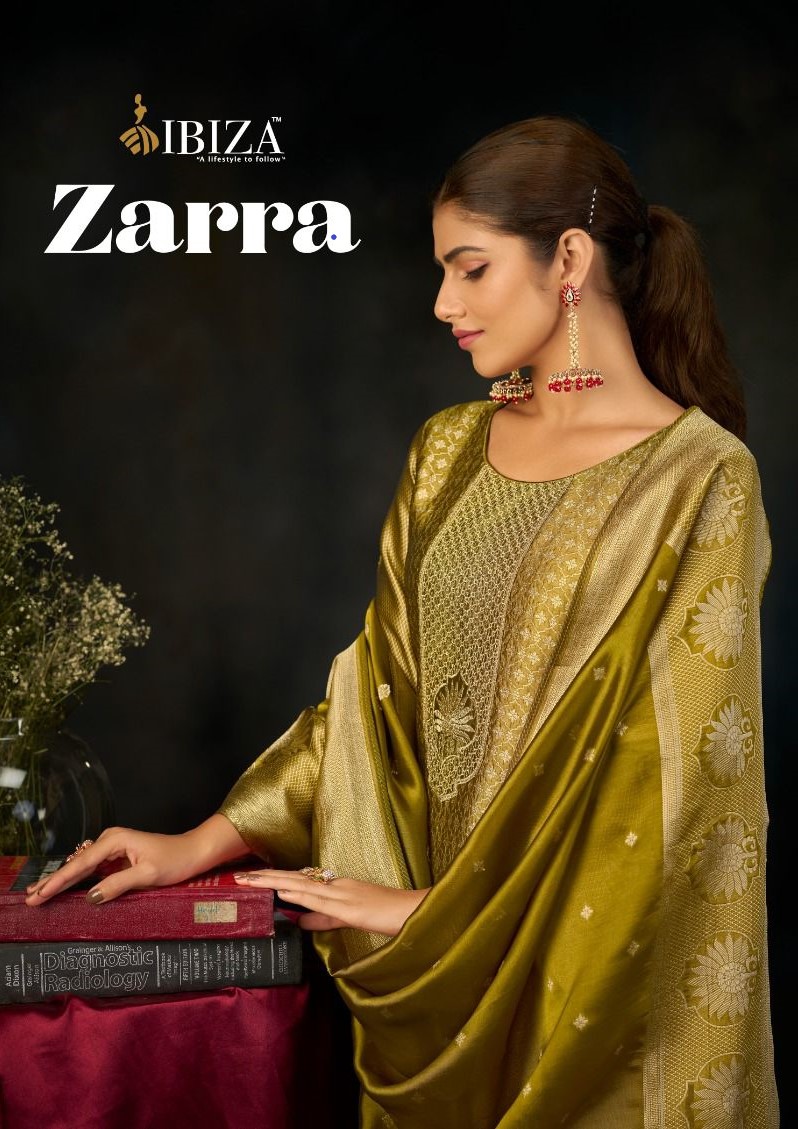 Ibiza Zarra Banglory Silk Jacquard Designer Dress Material Collection